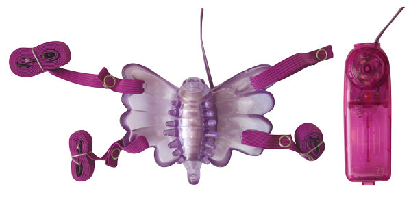 Клиторальная бабочка на ремешках с вибрацией
