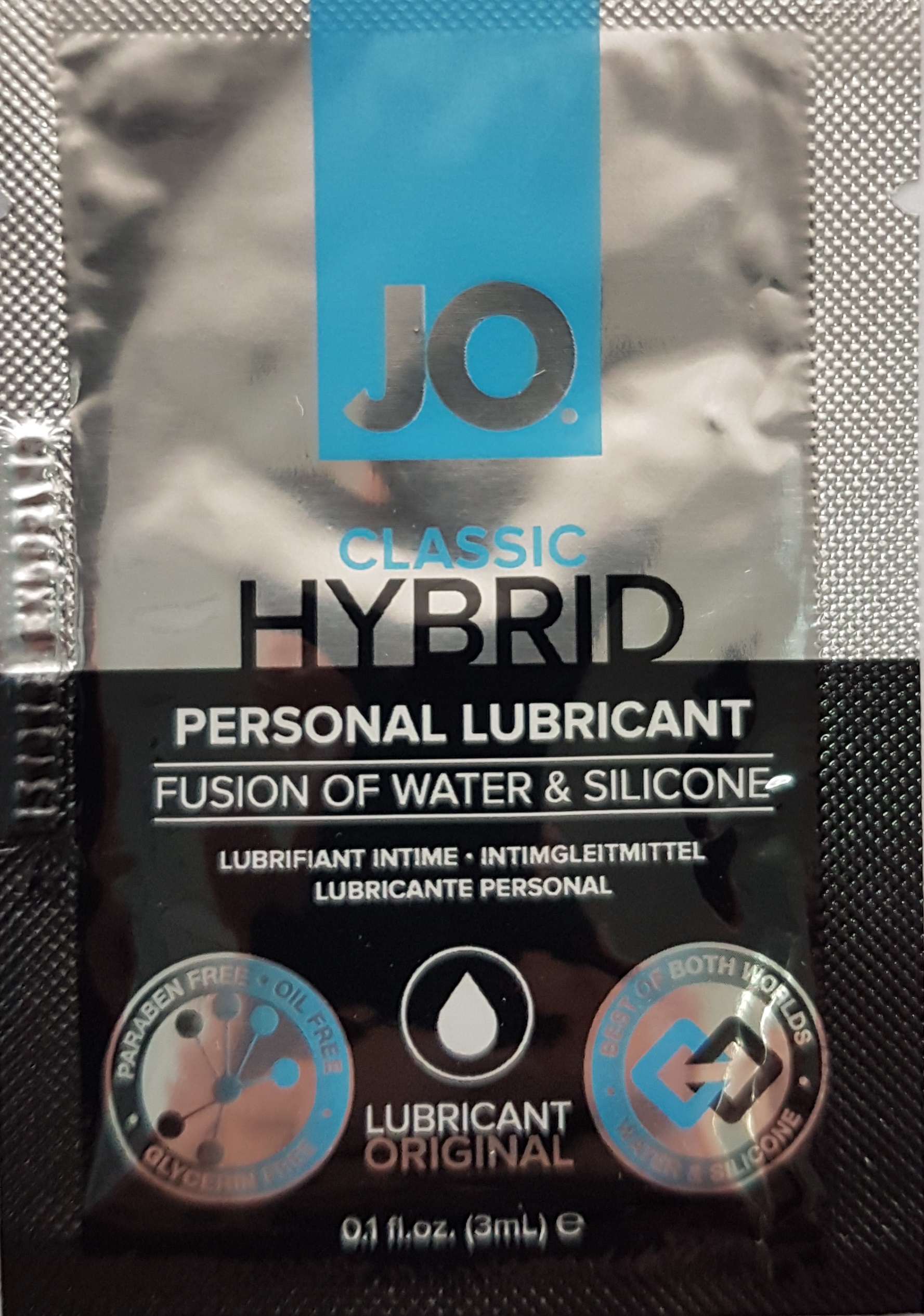 Лубрикант JO Lubricant Hybridна водно-силиконовой основе, 3 мл