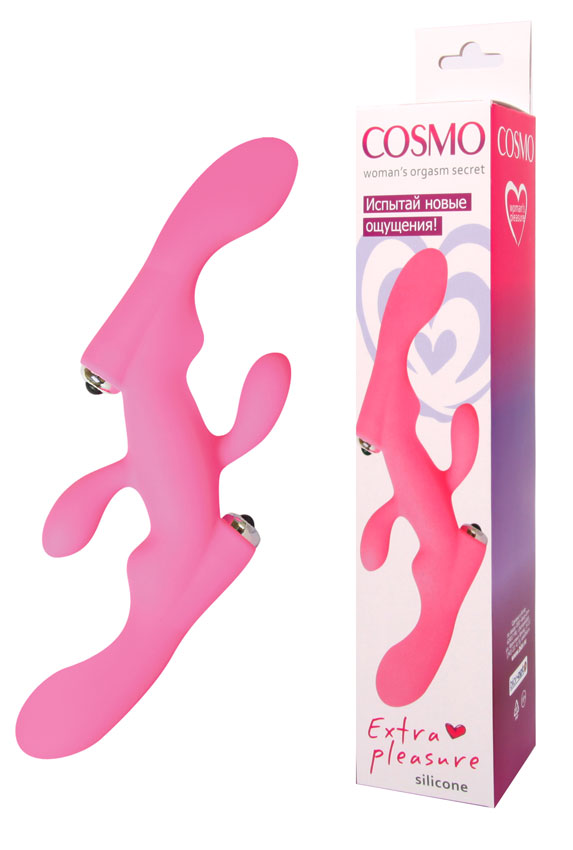 Вибромассажер двойной Cosmo розовый
