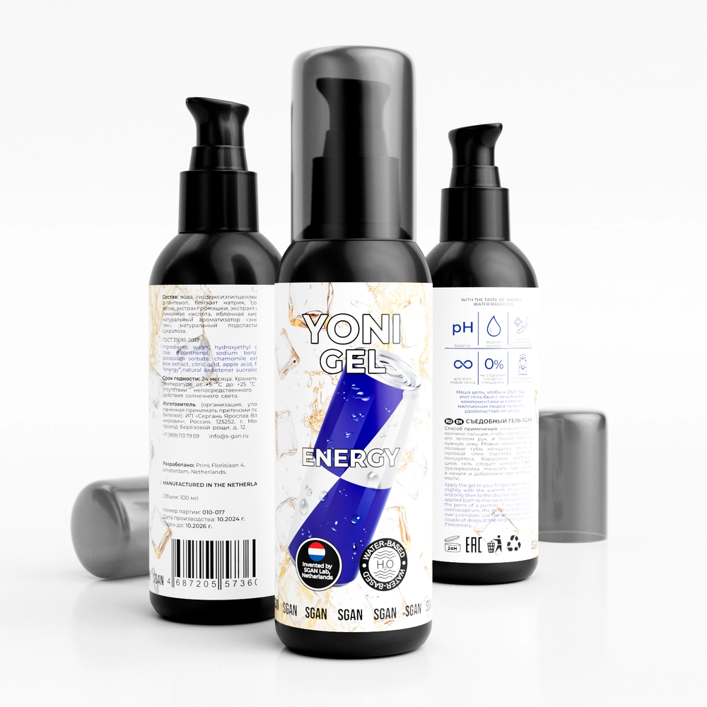 Лубрикант для орального секса Сган ёни гель - SGAN YONI GEL со вкусом энергетика, 100 мл