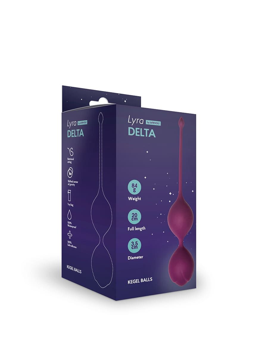 Вагинальные шарики  со смещенным центом тяжести Delta цвет фиолетовый